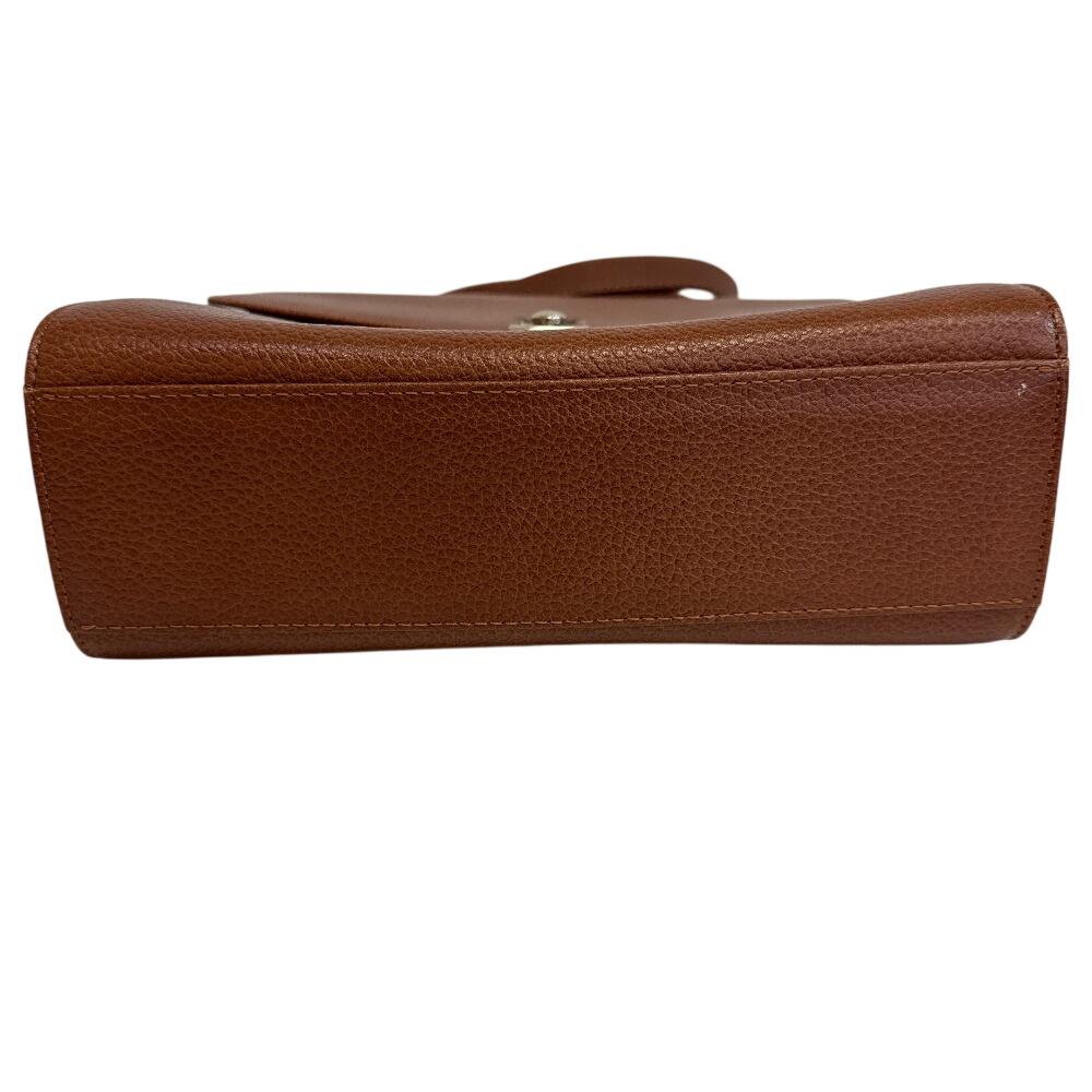 Burberrys 2-way Vintage V leather Shoulder Bag Brown leather Used