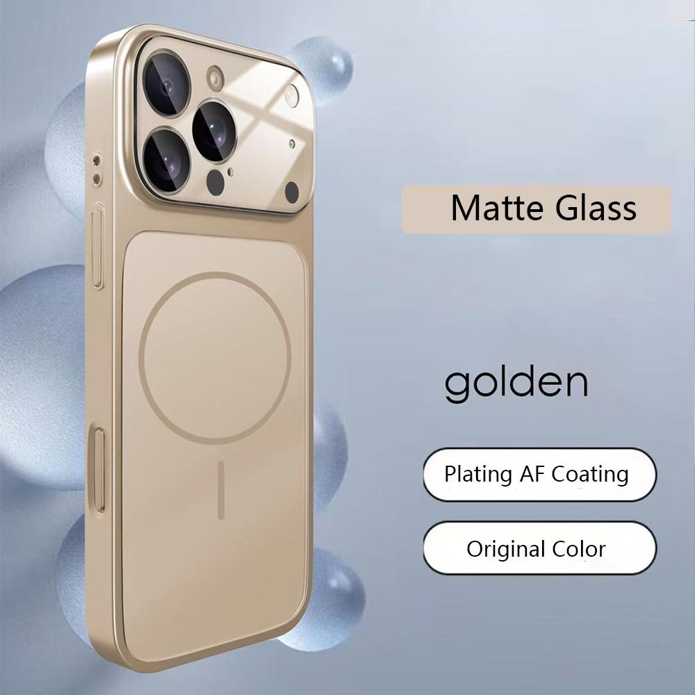 Оригинальный стеклянный матовый чехол-броня Nano Matte с поддержкой Magsafe для беспроводной зарядки для iPhone 17 16 15 14 13 12 11 Pro Max 17 Air Магнитная крышка