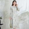 Gentle and ladylike style youthful ruffle edge dress for women in autumn 2025, romantic print to enhance temperament and age reduction