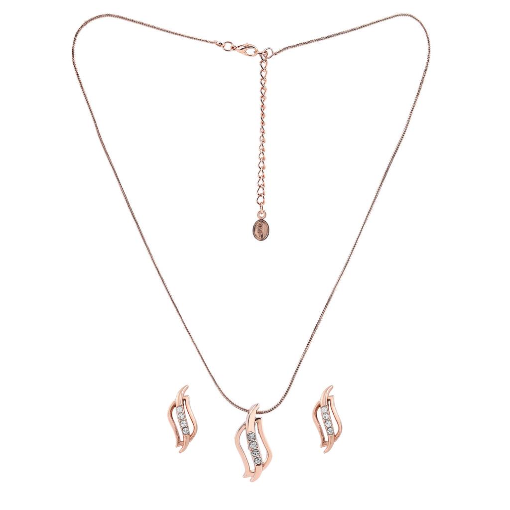 Estele Набор подвесок с американскими бриллиантами с покрытием из розового золота для женщин