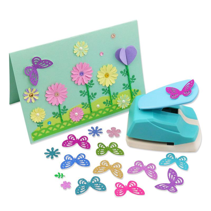 Random Color Butterfly Scrapbook Punches Handmade Cutter Card Craft Calico Printing DIY Flower Paper Craft Punch Hole Puncher