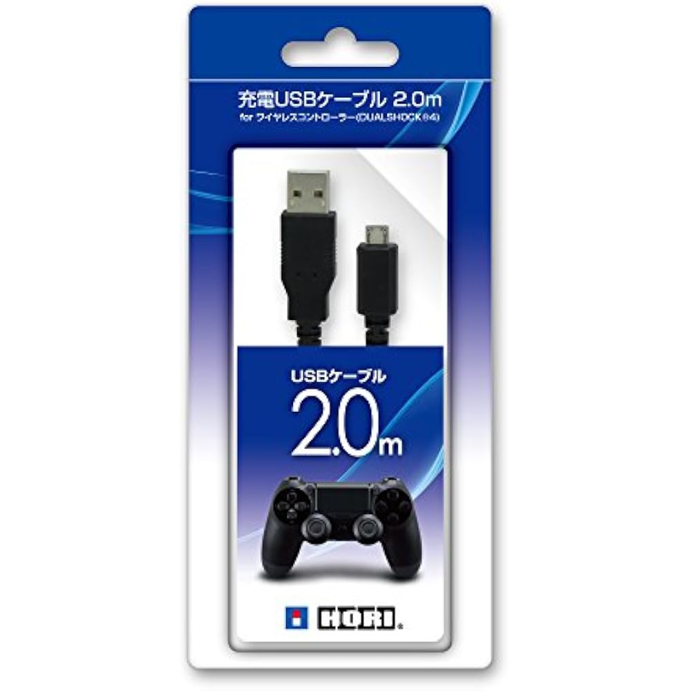 [Совместимо с PS4] Зарядный USB-кабель Hori для смартфона 2,0 м Беспроводной контроллер DUALSHOCK4