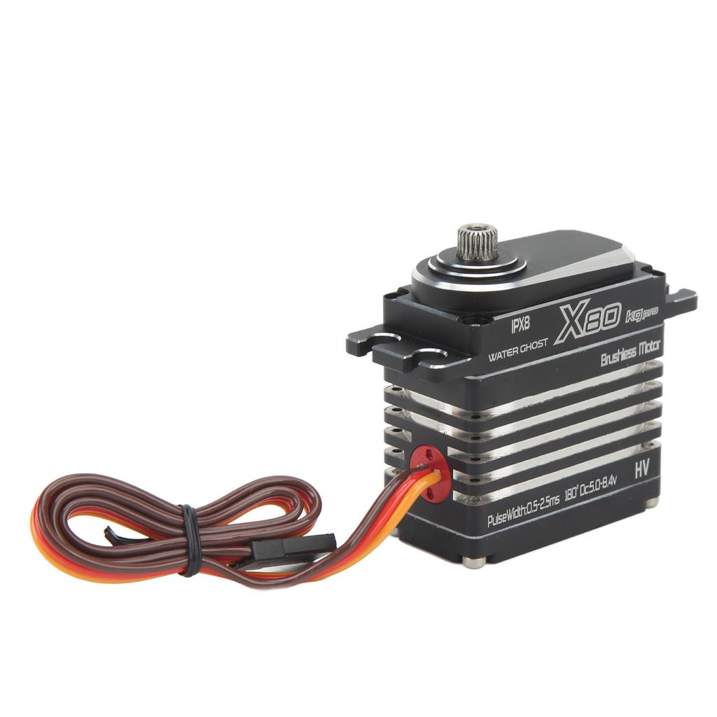 RC Car Servo Black 80KG High Torsion IPX8 Waterproof Brushless Motor Widely Used RC 80KG Servo for