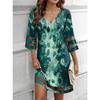 BITCED Женская мода лето весна повседневные платья с рукавом 3/4 и V-образным вырезом