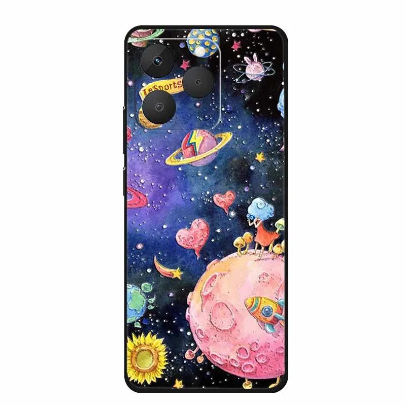 3D Тисненый Чехол Для Телефона Realme Note 70T 70 T Чехол Цветы Силиконовый Мягкий Задний Чехол Для Realme Note 70 Narzo 80 lite Чехол