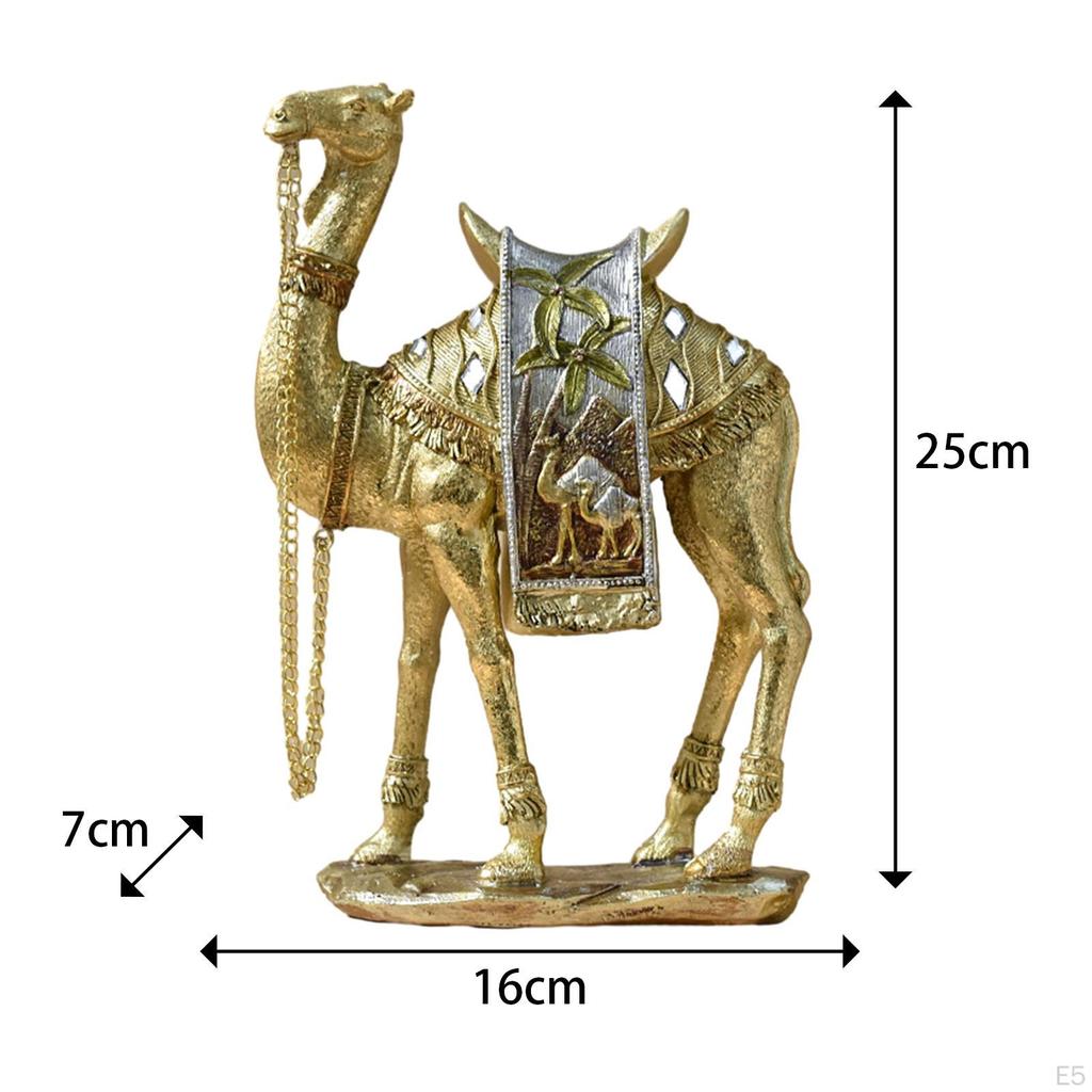 Camel Figurine Animal Statue Sculpture Tabletop Ornament for Living Room Centerpiece Bedroom
