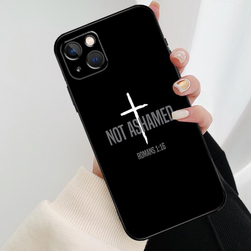 Чехол для телефона с крестом и стихом из Библии о Иисусе Христе для iPhone 17 Pro Max 16 15 11 13 12 14 Pro Max mini 15 16 Plus 16e 17 Air Cover