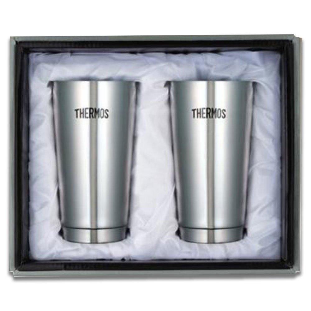 Thermos Vacuum Insulated Tumbler Set of 2, Silver, 400ml, JMO-GP2