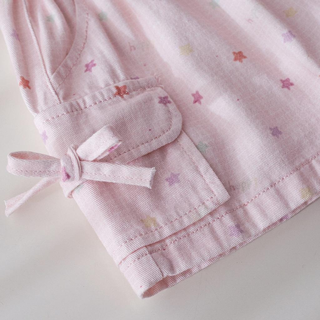 Летние шорты Корейские повседневные шорты для девочек с принтом банта и звезды Летняя одежда Детские шорты