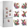 6/8/12Pcs Diamond Art Magnets Decals Hummingbird Diamond Painting Magnets Refrigerator for Fridge Whiteboards Car Mailbox Decor