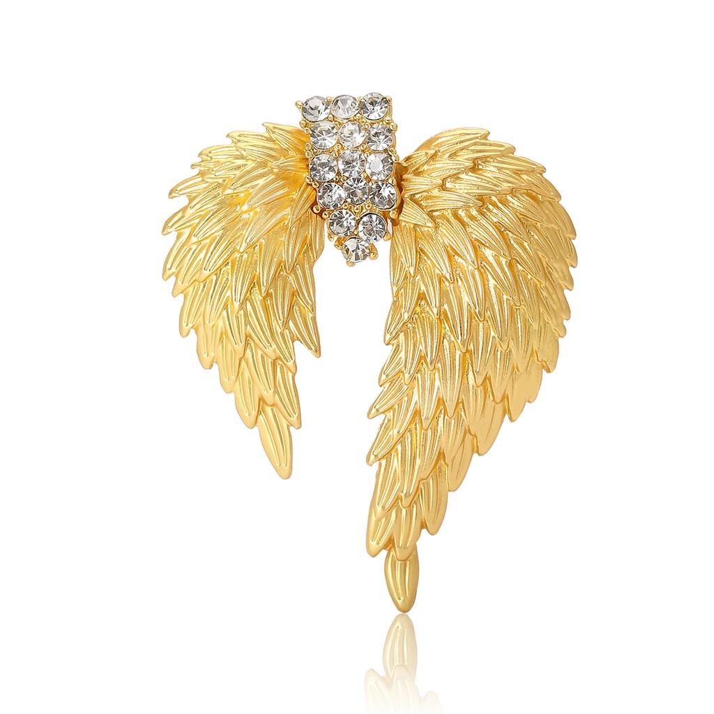 Европейская и американская трансграничная новая эмалированная брошь в форме крыла из сплава, модная и универсальная женская брошь для костюма, пальто, аксессуар с цветком на груди, булавка