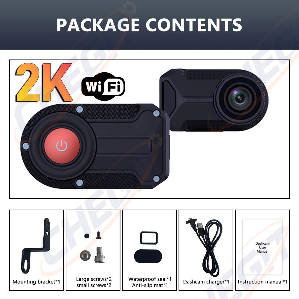 Новая 2K HD видеорегистратор для мотоцикла, шлем, камера для велосипеда, мотоцикла, уличный черный ящик, IP65
