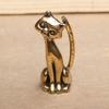 Антикварная латунная статуэтка для любителей кошек, украшение, медная скульптура животного, подставка для благовоний, декоративные фигурки и миниатюры для дома/рабочего стола
