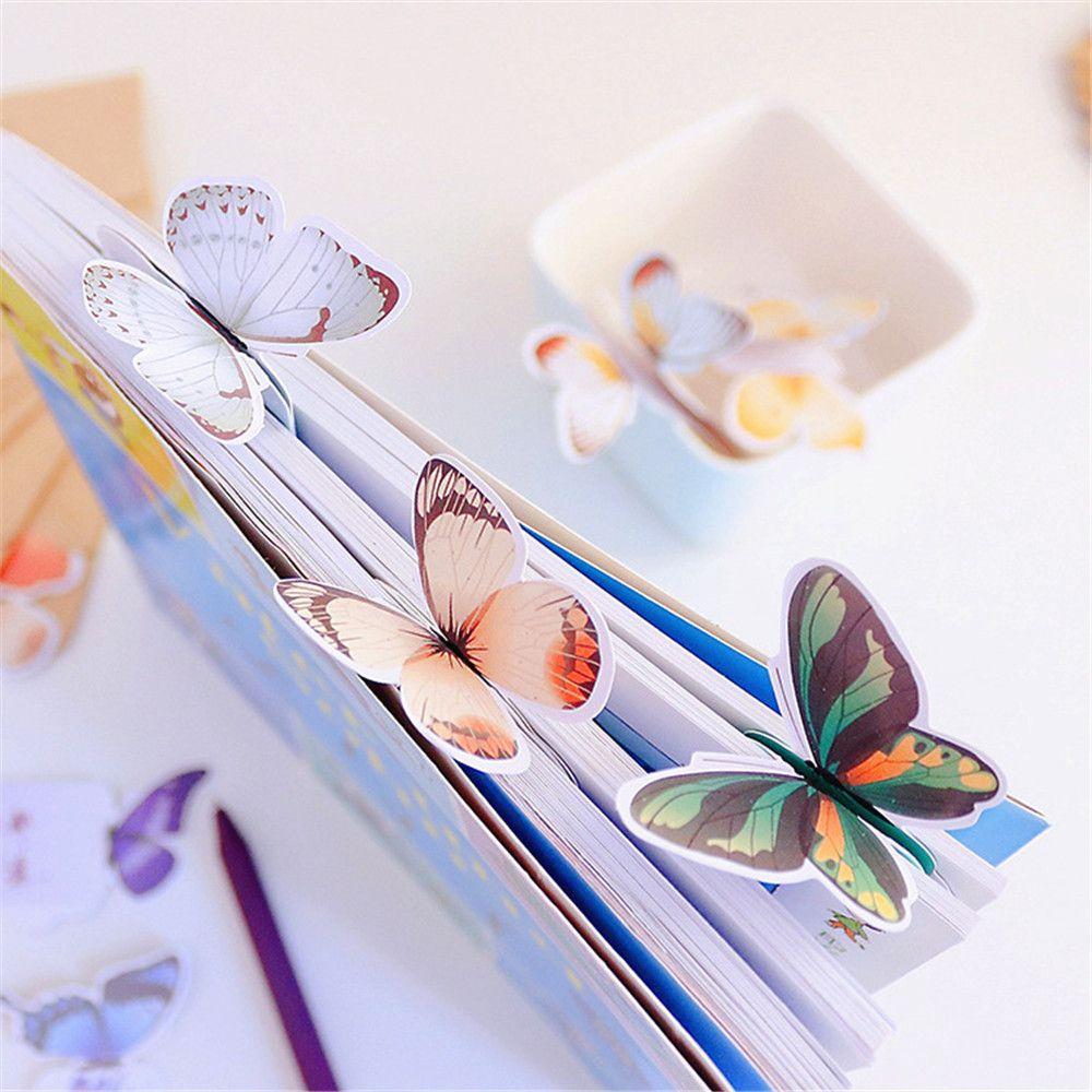 Fashion Student Cute 3D Butterfly Bookmarks Paper Bookmark Stationery Bookmark