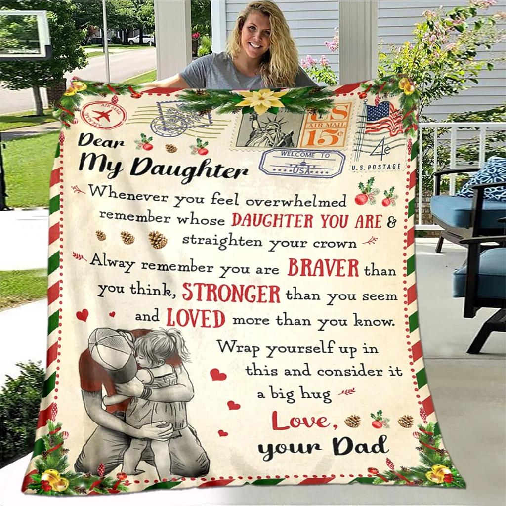 Персонализированное одеяло из шерпы для моей дочери с принтом льва, волка и дракона, подарок от мамы, папы, одеяло для дивана-кровати, мягкое одеяло для пикника