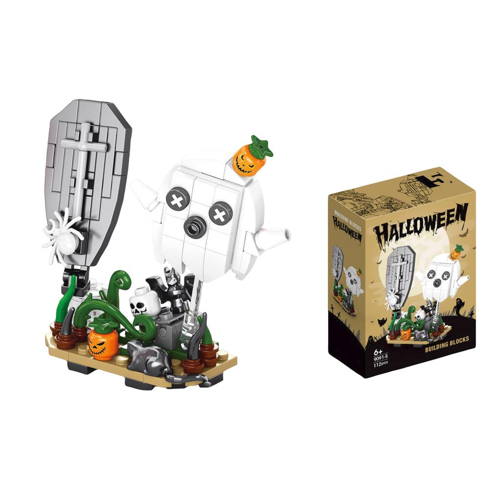 Halloween Series BuildingBlocks, Pumpkin House Toys, Ornaments, Children'S Toys