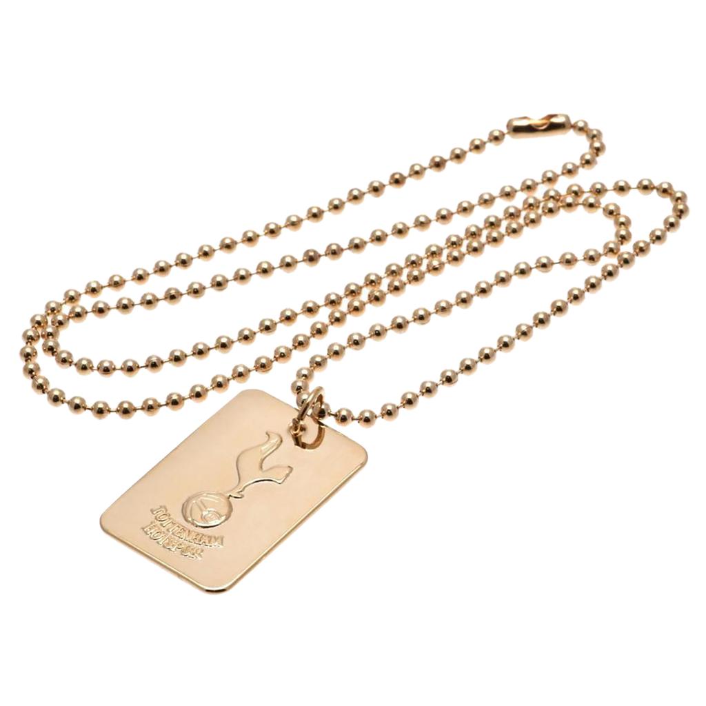 Tottenham Hotspur FC Официальный позолоченный жетон и цепочка с футбольным гербом