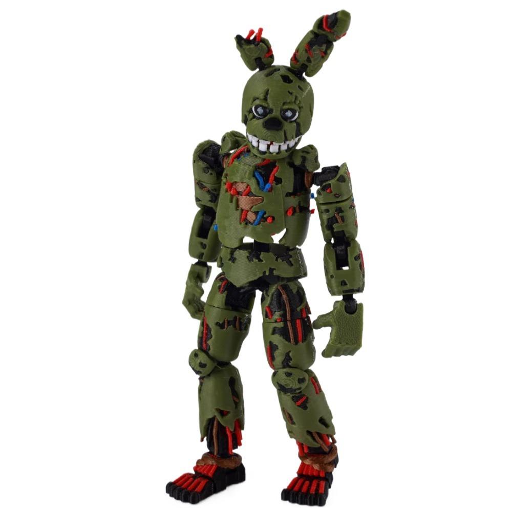 Fnaf Фредди Фазбер'С Пицца Спрингтрап Наборы Игрушек 3D Печатные Фигурки Действия Аниме Модель Счастливый Макет 13 Многосуставные Украшения Подарки