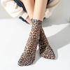 Soft Chic Leopard Print Mesh Socks Lightweight Women Socks New Short Socks Christmas Gifts