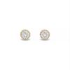 Boucles D'oreilles Luxenter Naadim En Argent 925 Et Zircons Plaqués or 18 Carats Brillant
