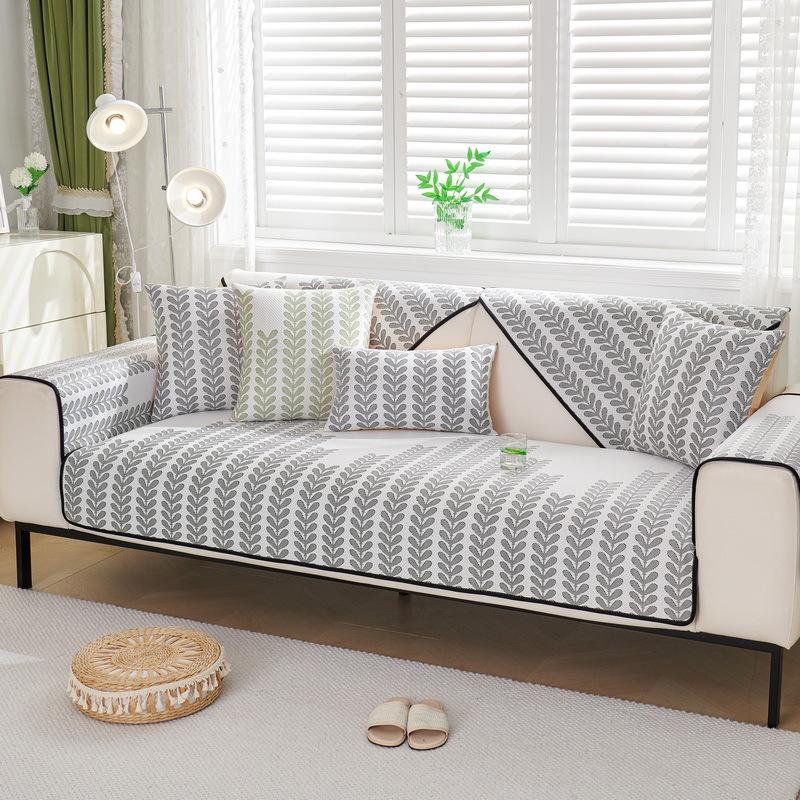 Ice Silk Sofa Cushion Summer New High-End Mat Seat Cushion Non-Slip Sofa Cover Cover Summer Model
