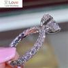 Flash Diamond Round Princess Ring Crystal from Austrian Fashion Women Engagement Marriage Diamond Ring