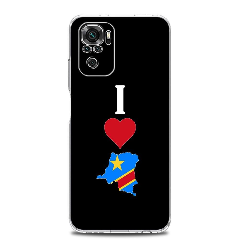 Чехол для телефона для Xiaomi Redmi Note 13 12 5G 9S 9 8 10 11 Pro Plus 4G 9T 13C 12C10C 9C 9A 7 Прозрачный чехол флаг Конго