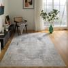 Carpet 3 Tatami Mats Persian Rug 3 Tatami Mats Rug Mat 160X230CM Washable Floral Pattern All Seasons Lightweight Gray Compatible with Floor Heating