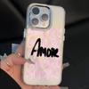 Розовый чехол-сердечко Amore-love для Samsung Galaxy A73 A16 A06 A35 A55 A25 A05S A15 A56 A54 A36 A34 A24 A26 A04 4G 5G Мягкий чехол