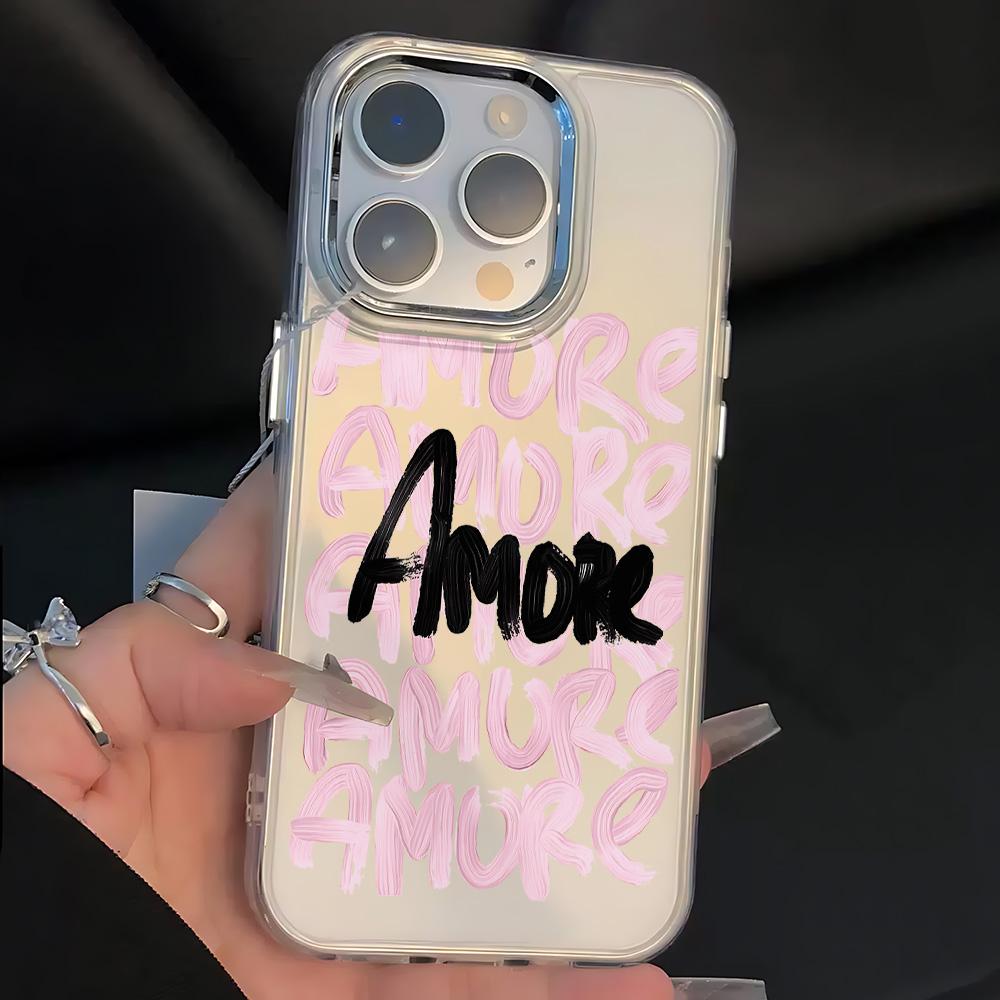 Розовый чехол-сердечко Amore-love для Samsung Galaxy A73 A16 A06 A35 A55 A25 A05S A15 A56 A54 A36 A34 A24 A26 A04 4G 5G Мягкий чехол