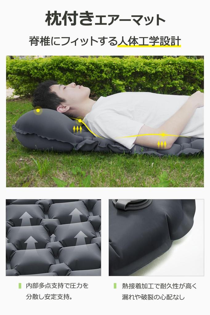 Воздушный коврик для кемпинга, НОВЫЙ, надувается в 25 10 см, подушка R, подходит для сна в условиях стихийных бедствий, удобного сна в палатке для кемпинга в горах