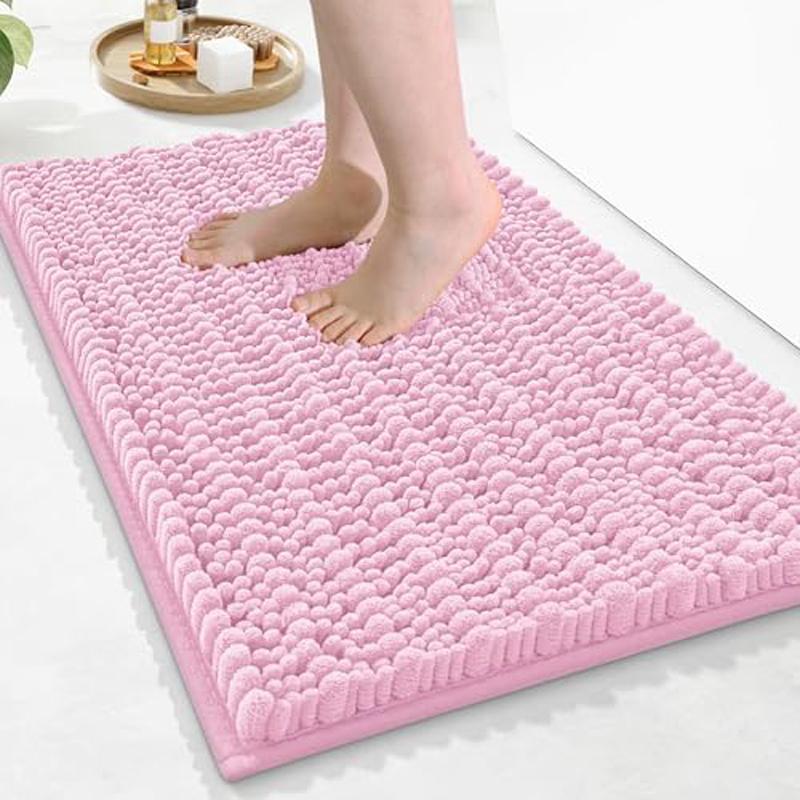 Olanly Шерстяной коврик для ванной Extra Soft Пушистый коврик для ванны Нескользящий коврик для пола в ванной Водопоглощающий Плюшевый коврик из микрофибры Душ