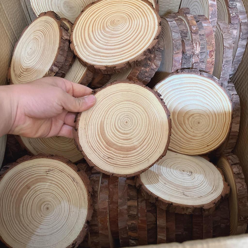 Деревянные срезы для поделок и декора детского сада, расписанные вручную – Маленькие кусочки натурального дерева с годичными кольцами