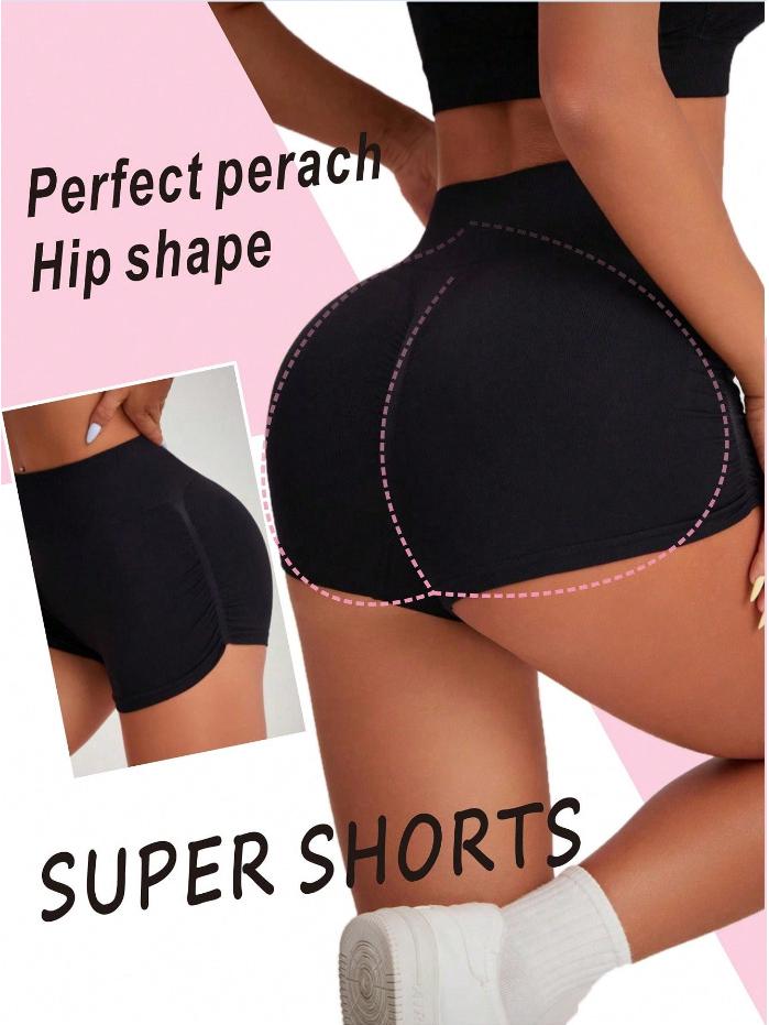 High-Waisted Seamless Butt-Lifting Yoga Shorts for Women - Summer Sports Fitness