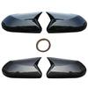For Toyota C-HR CHR Car Rearview Side Mirror Cover Wing Cap Exterior Trim Carbon Fiber Glossy Black style