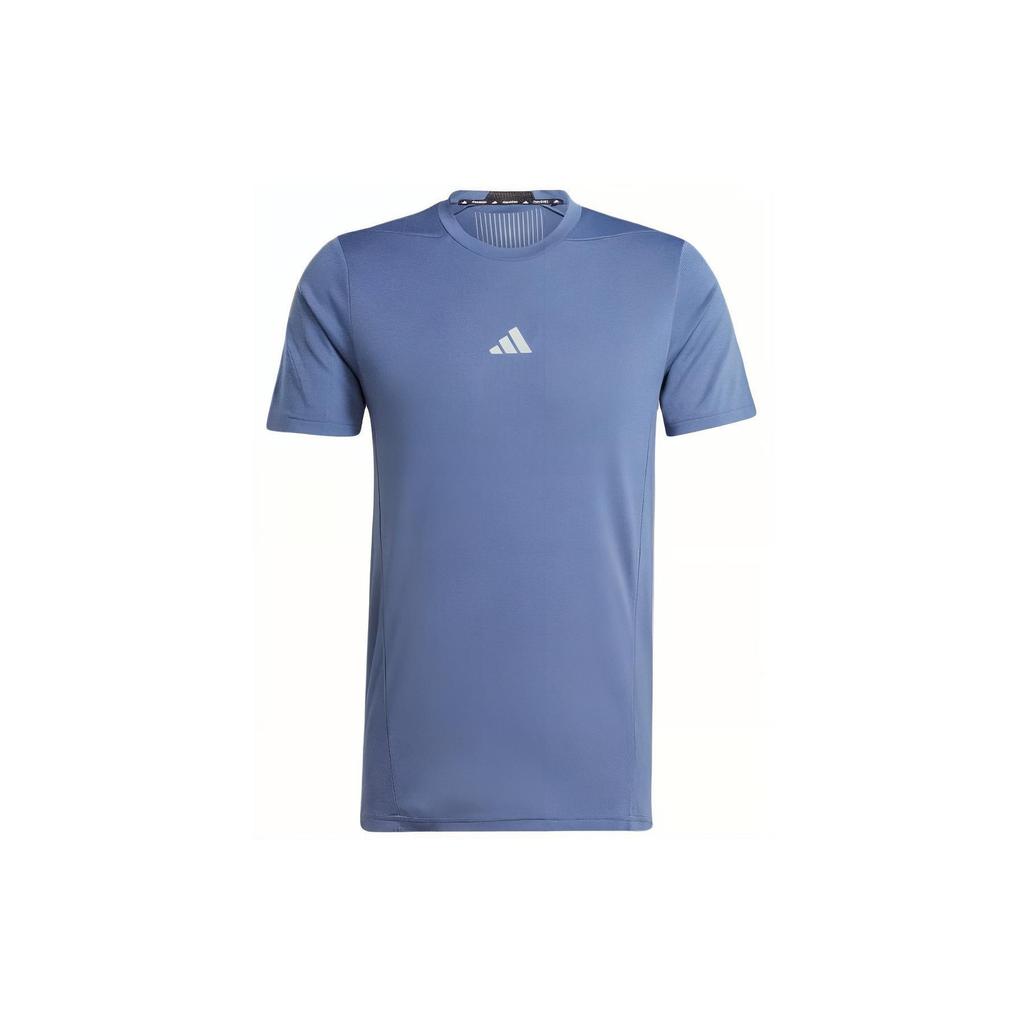 adidas Футболки Мужские Синие С Круглым Вырезом Средней Посадки IS3741