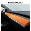 Betterhumz for Tesla Model 3 Y 2020 2021 2022 2023 Car Interior Dashboard Door Panel Cover Made of Alcantara Decals Accessories
