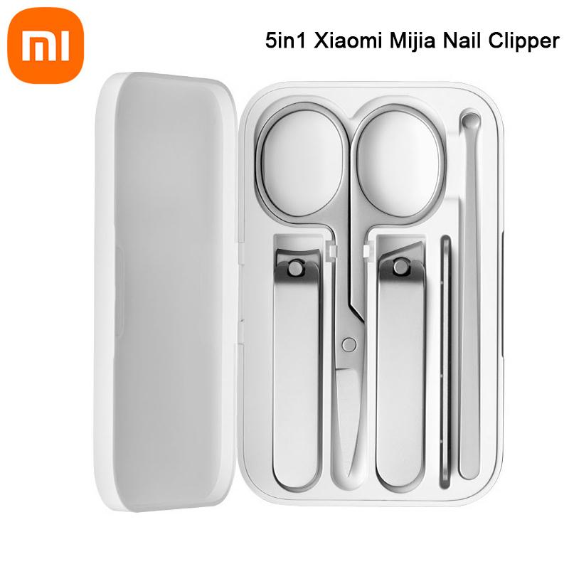 5-в-1 Xiaomi Mijia Набор кусачек для ногтей из нержавеющей стали Триммер Уход за педикюром Кусачки Чистка ушей Пилочка для ногтей Профессиональные инструменты для красоты