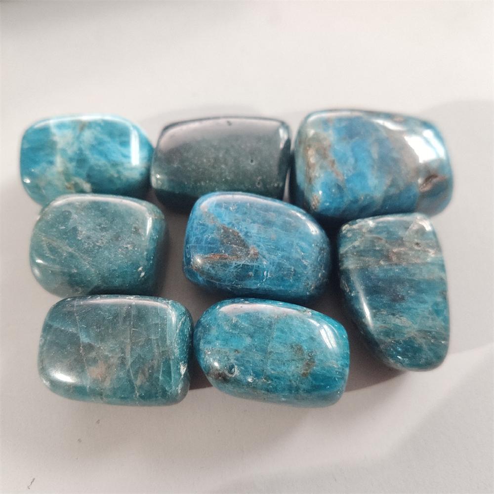 Natural Blue Apatite Polished Irregular Rough Stone Quartz Crystal Healing Reiki Mineral Aquarium Home Decoration Stone Fengshui