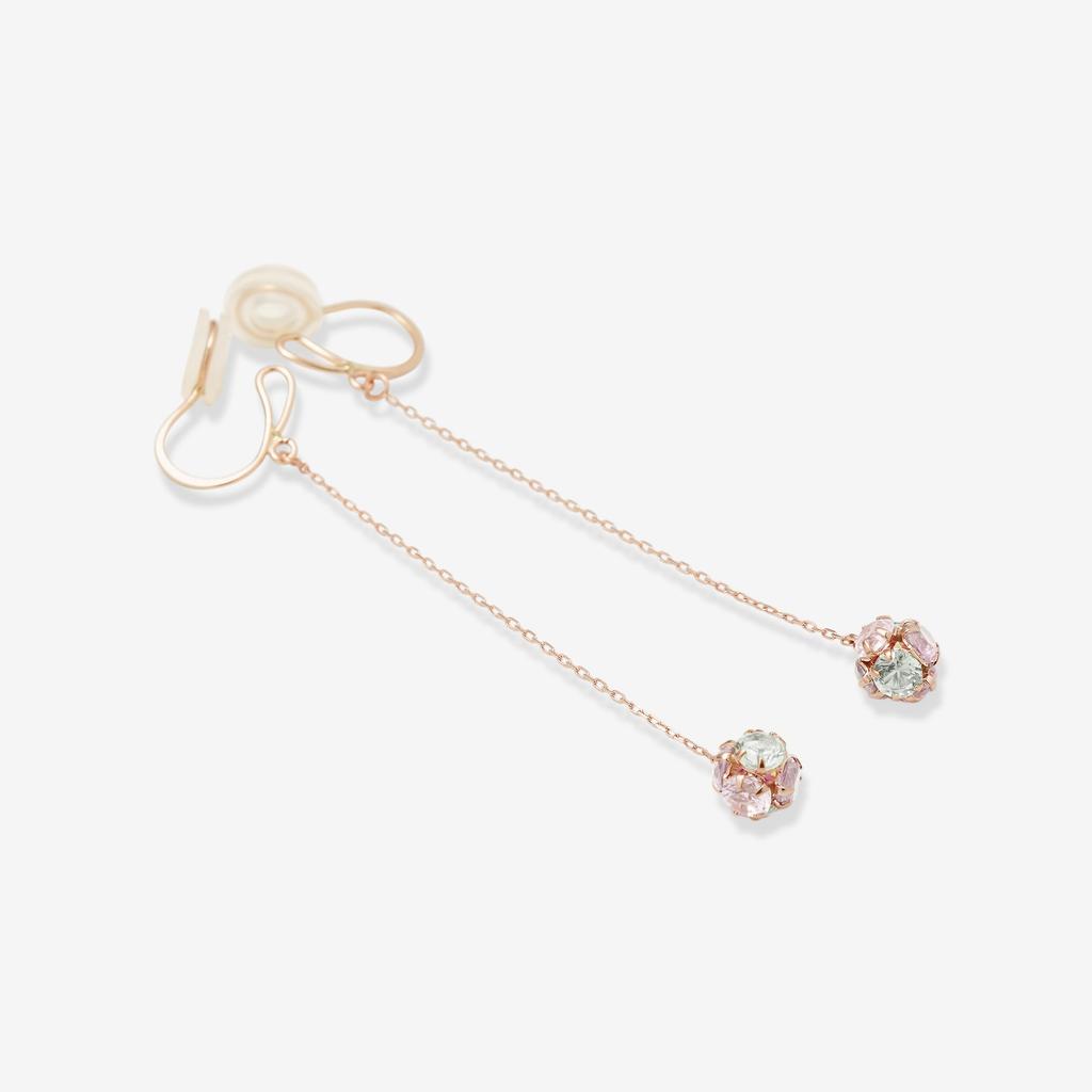BLOOM Earrings K10 Pink Gold Cubic Zirconia [Official] [Bloom] Women's (from Spring) 0283-0507-0019-0000