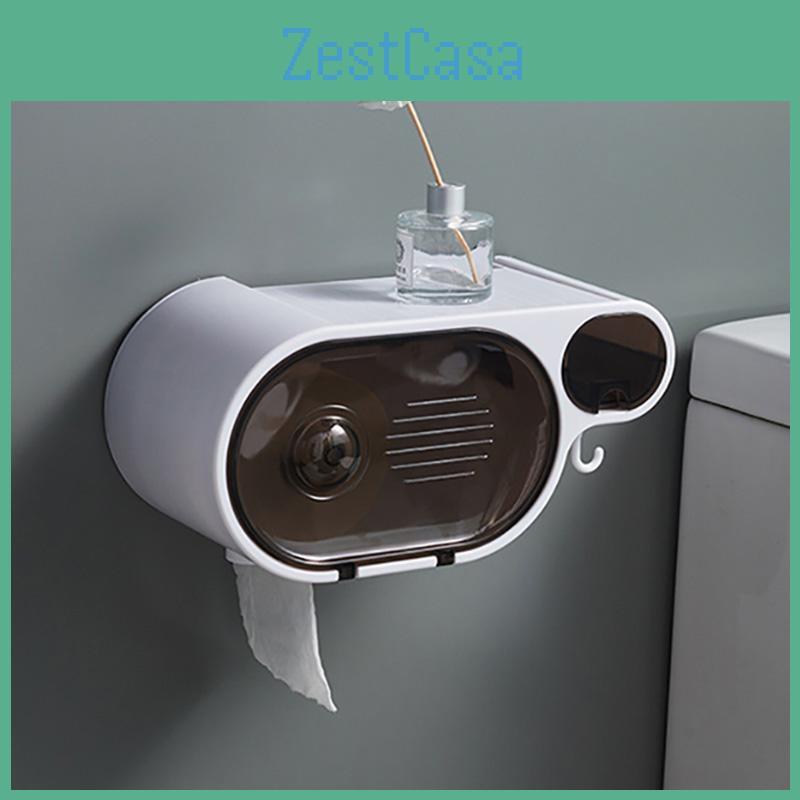 Paper Multifunction Holder Mengni Toilet With Hooks Waterproof Tissue Box Punch Free Home Bathroom Organizer Bathroom Accessories
