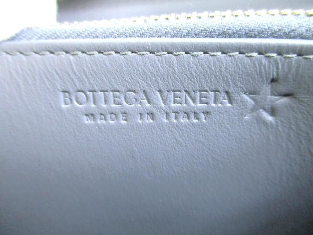 Оригинальный кошелек BOTTEGA VENETA Cassette из серой кожи с молнией по периметру, длинный кошелек #b251 Открытая коробка
