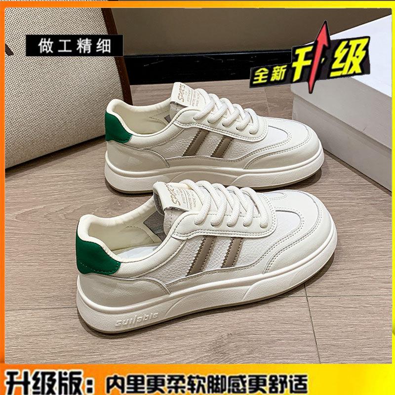 Первый слой коровьей кожи~ женские туфли на толстой подошве из натуральной кожи на осень, новые повседневные спортивные одинарные туфли, женские кеды