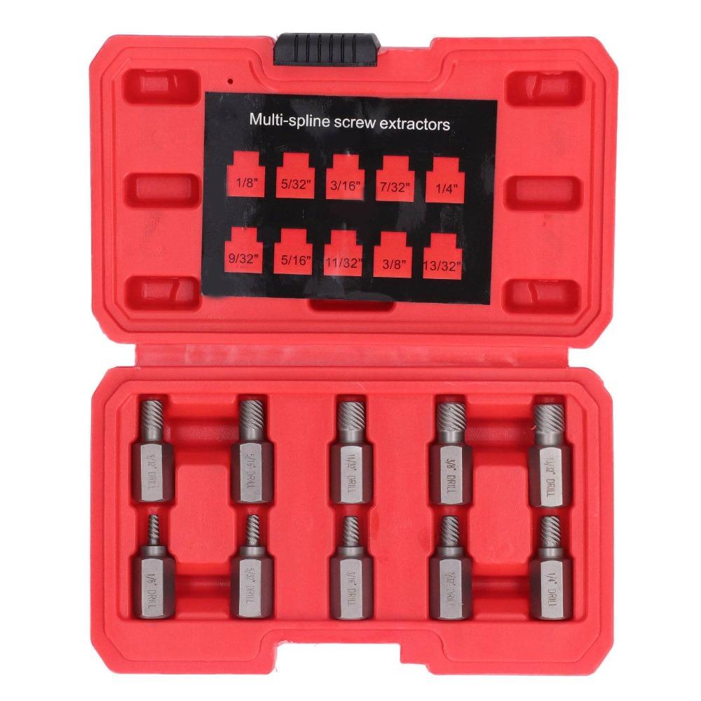 10pcs Hex Head Broken Screw Removal Tool Bolt Extraction Tool For Stripped Screws