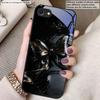 Прозрачный хрустальный бант Для iPhone 17 Air 16E 15 14 13 Plus 12 mini 17 Pro Max 11Pro XR X 16E 7 8 11 Закаленное стекло Чехол для телефона
