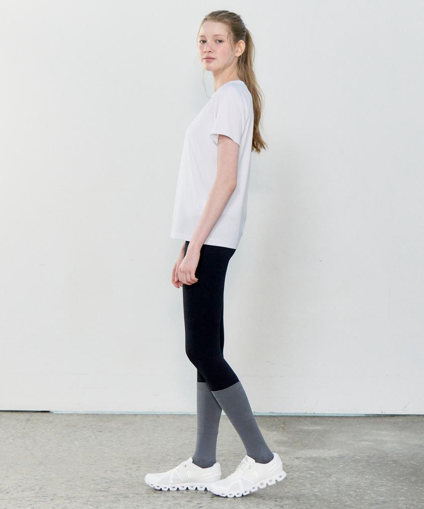 BASIC HOUSE Women'S Cool Breeze Raglan Round Short Sleeve T-Shirt White Lzts3223 (Type B)