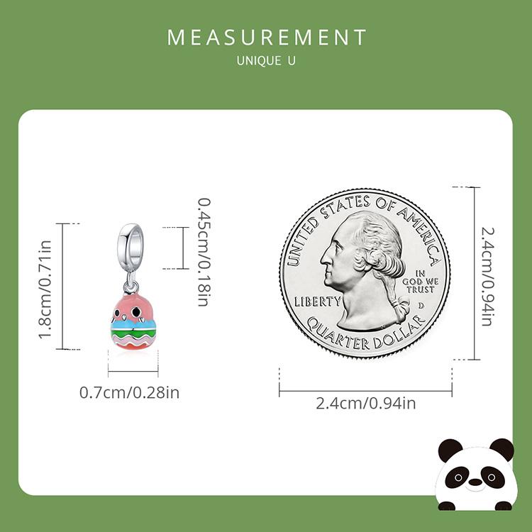 WOSTU Эмаль Веселая Волна Юбка Птица Серебряный 925 пробы Шарм Подвеска Подходит Браслет Изящные Ювелирные Изделия