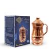 Pure Copper Hammered Jug Pitcher - Ayurvedic Water Storage and Serving, 1.4 Litres Capacity