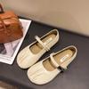 Модная женская обувь 2024 года, брендовые женские туфли на плоской подошве с пряжкой и ремешком, модные повседневные туфли на плоской подошве с металлическим украшением, горячая распродажа, туфли на плоской подошве с круглым носком и низким каблуком