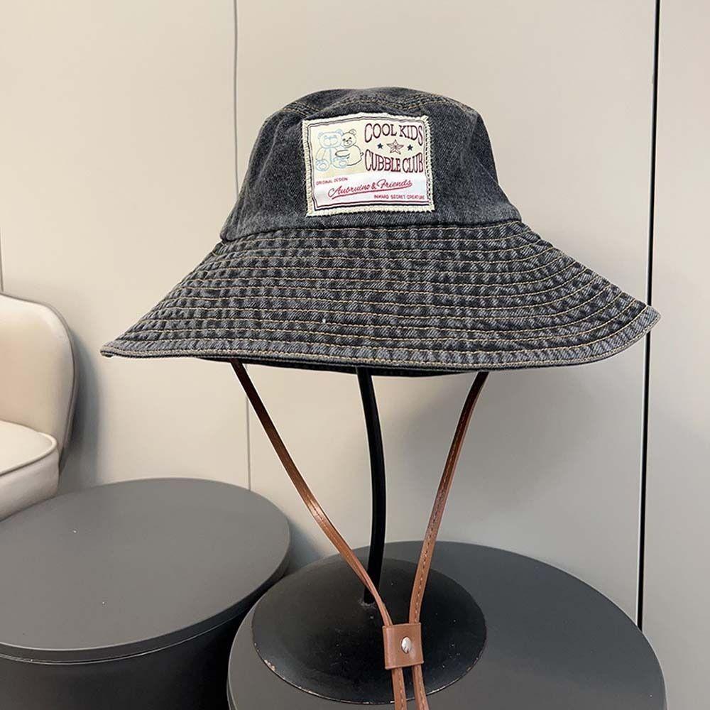 Солнцезащитная шляпа ретро шляпа рыбака легкая защита от солнца шляпа-ведро из мягкого денима для кемпинга